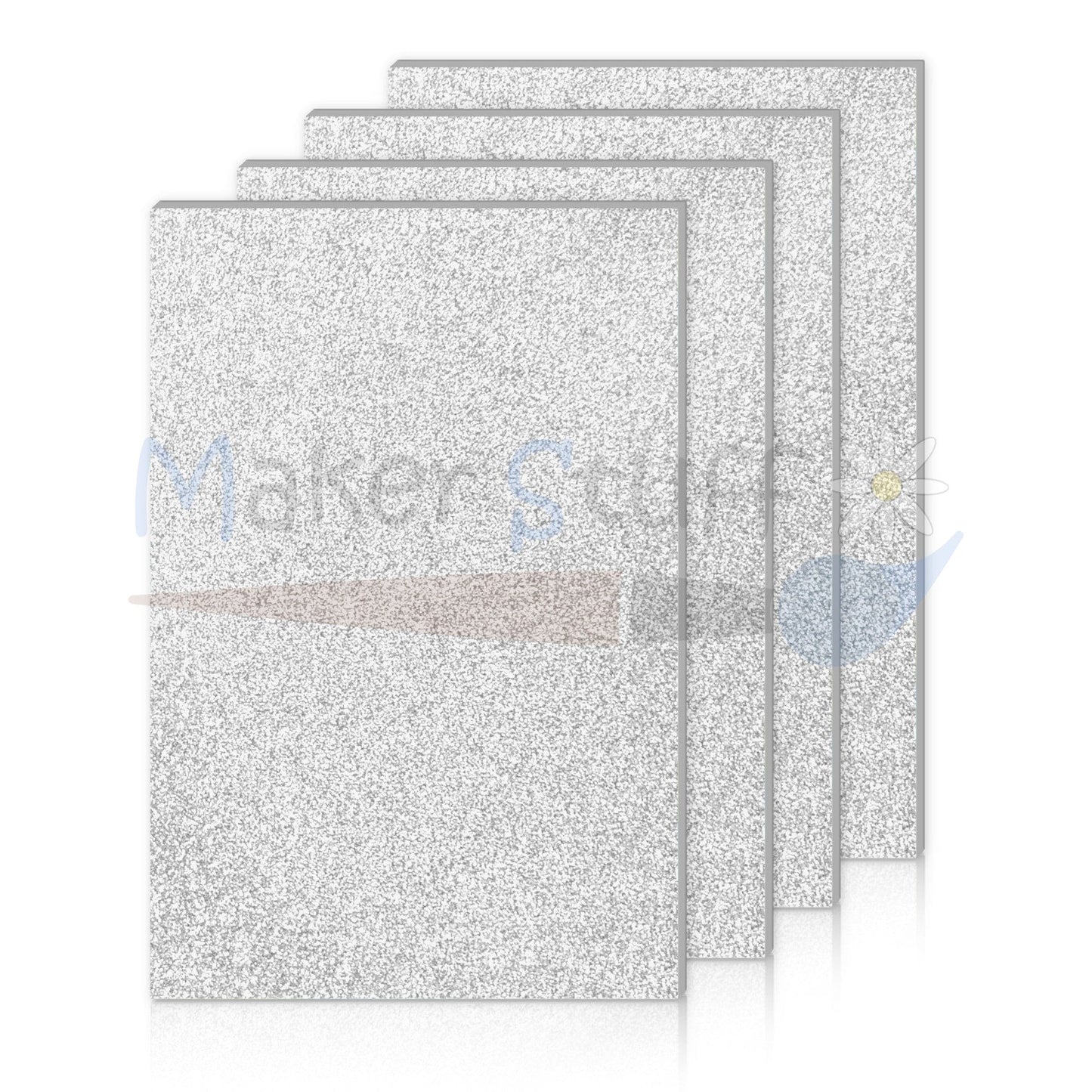 Acrilico Argento Glitterato 3mm lastra 30x20 cm