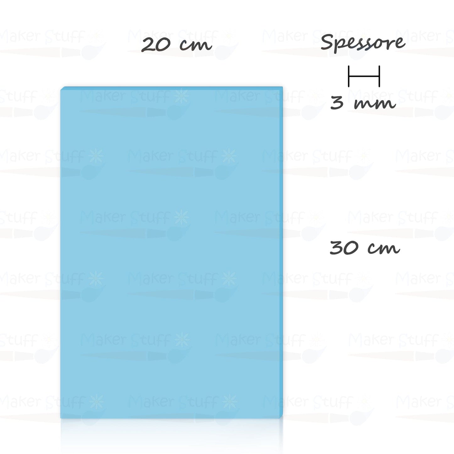Acrilico Azzurro 3mm lastra 30x20 cm