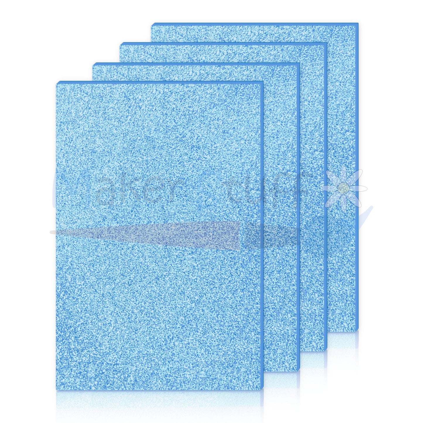 Acrilico Azzurro Glitterato 3mm lastra 30x20 cm