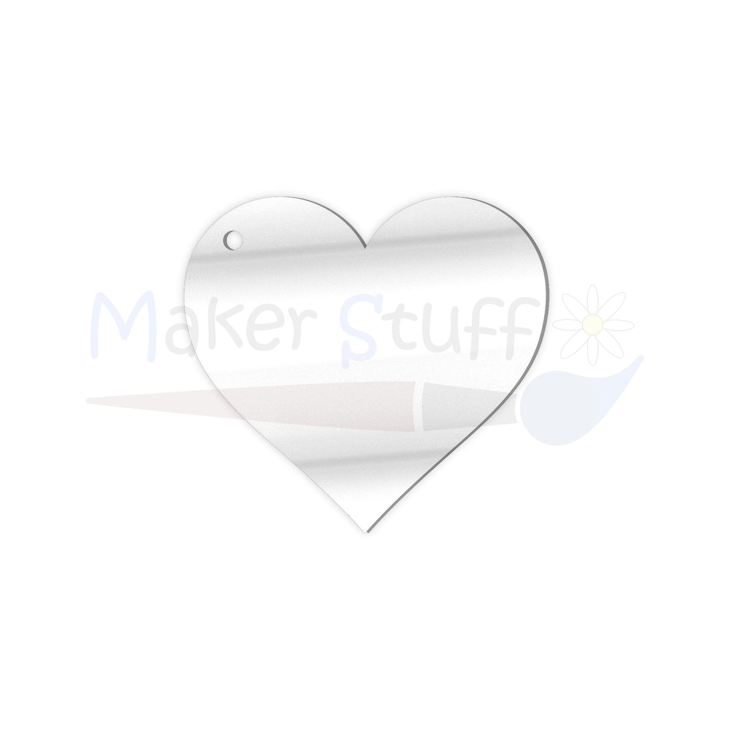 Cuore Argento Specchio 100mm