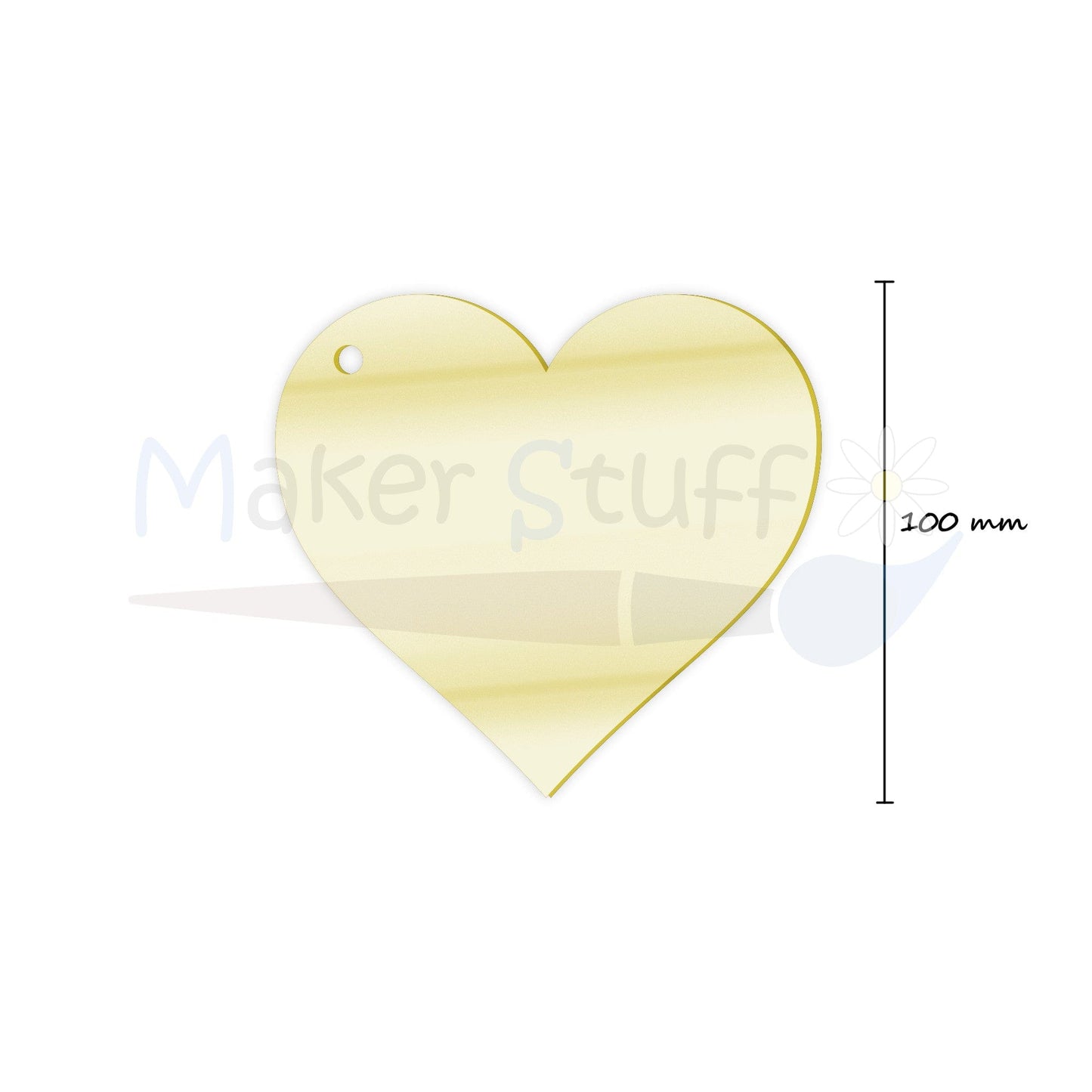 Cuore Oro Specchio 100mm
