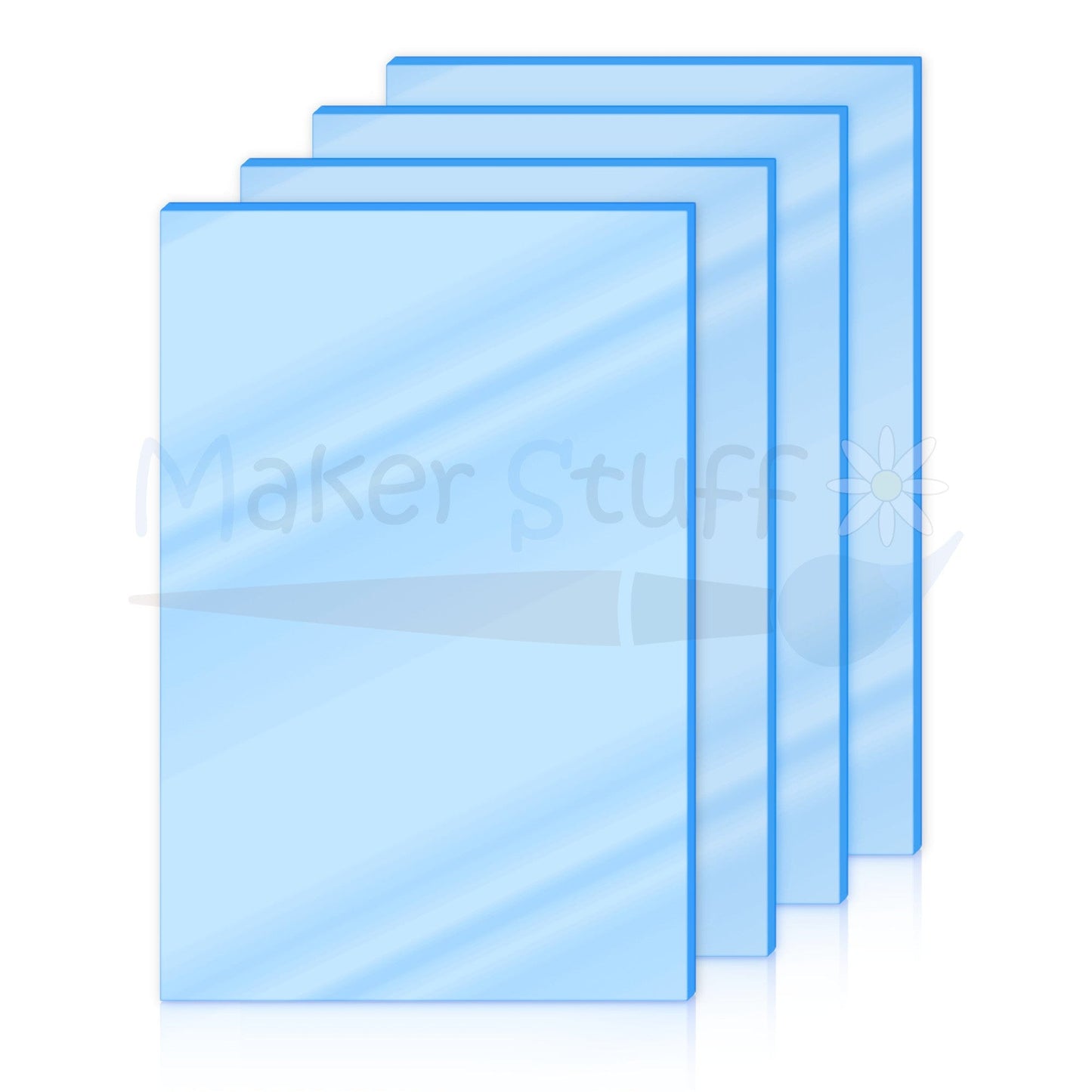 Acrilico azzurro specchio 3mm lastra 30x20 cm