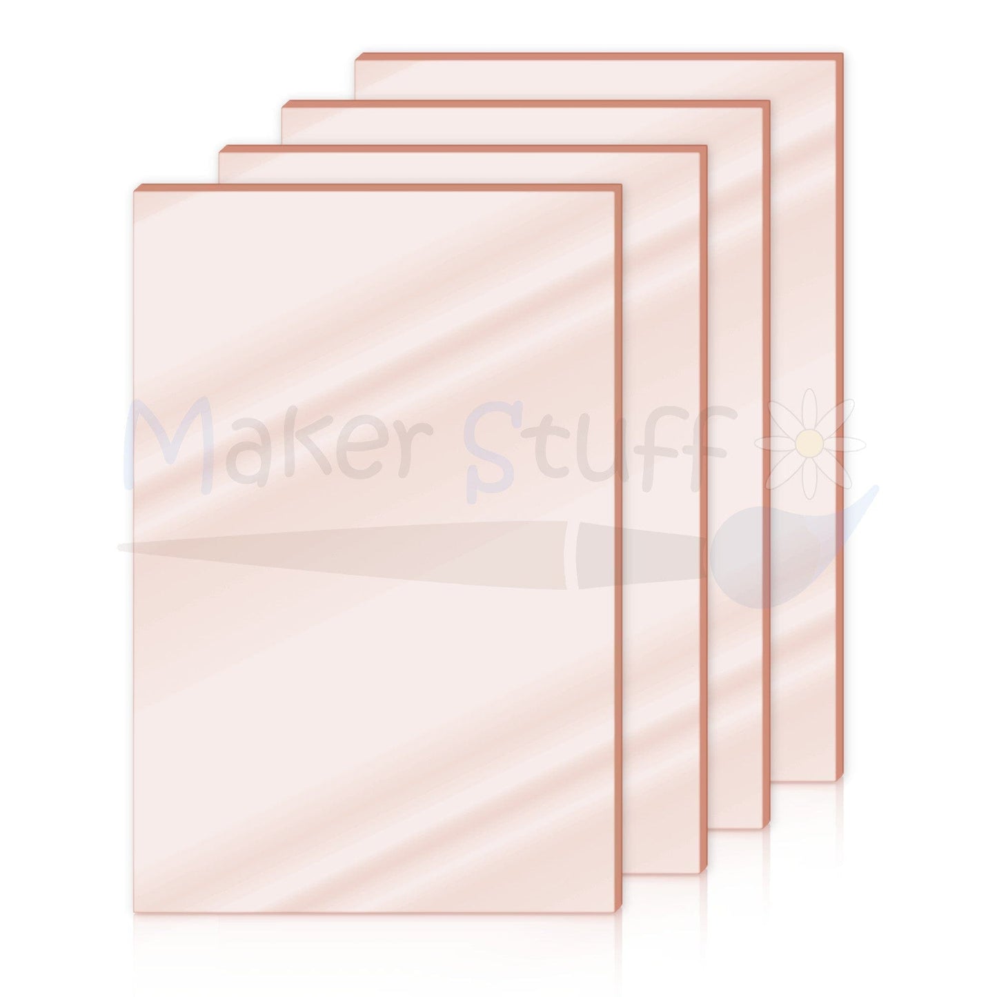 Acrilico rosa gold specchio 2mm lastra 30x20 cm