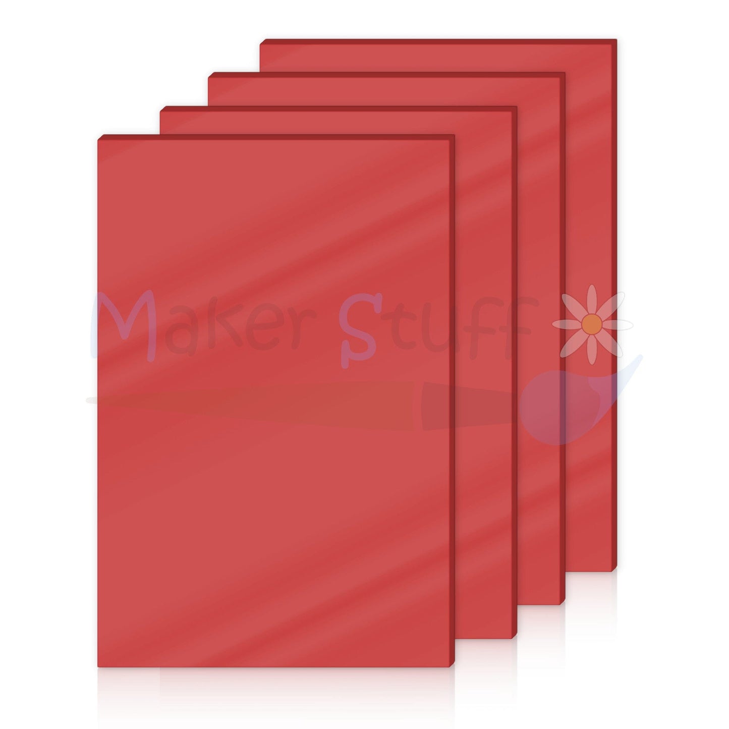 Acrilico rosso specchio 2mm lastra 30x20 cm