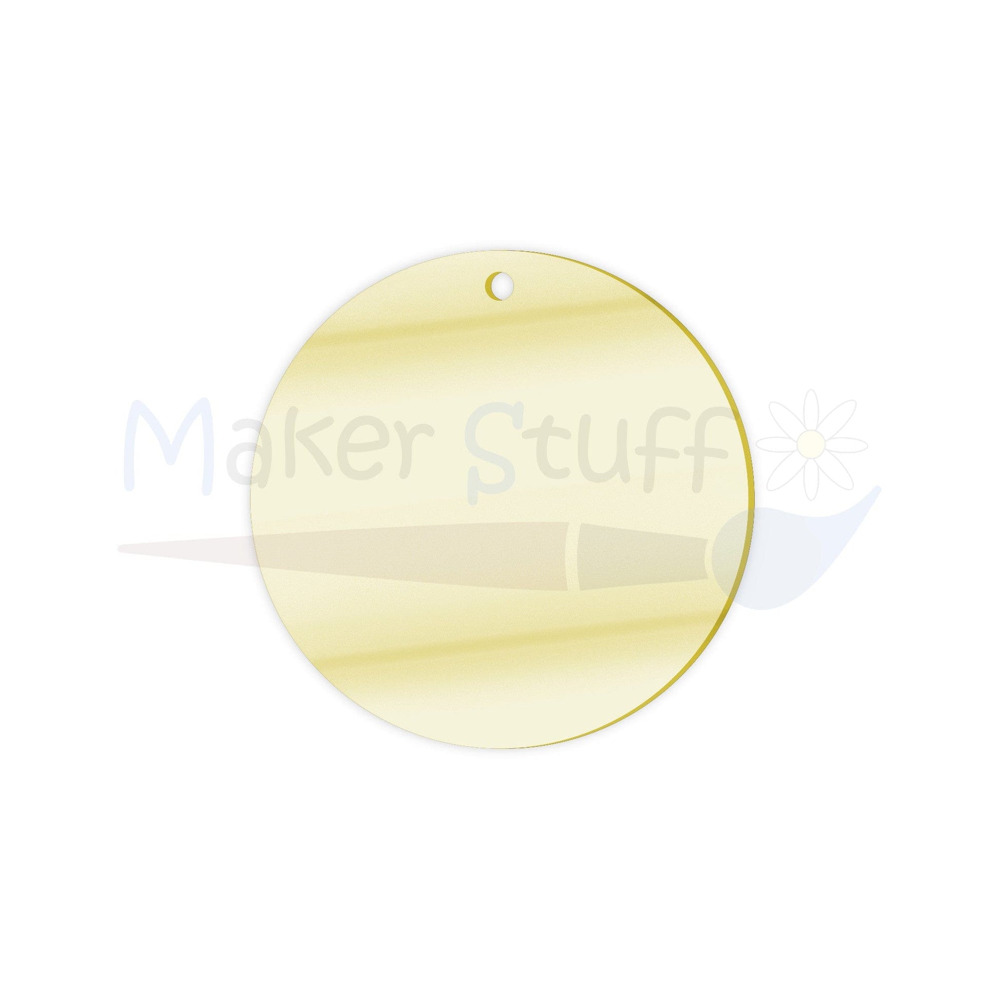 Sagoma acrilico pallina oro – Maker Stuff
