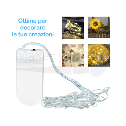Luci Led decorativi striscia 2 metri multicolore